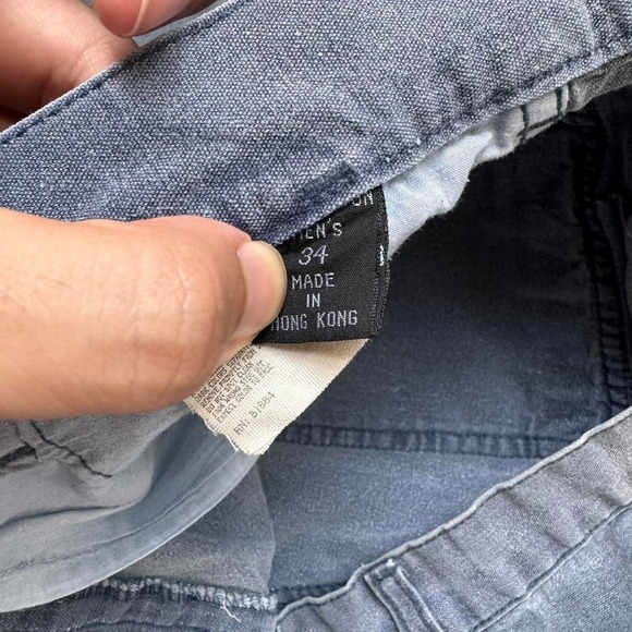 Patagonia Shorts Mens 34 Blue Stone Wash Stand Up 80s Big P Hiking Vintage - Picture 4 of 6